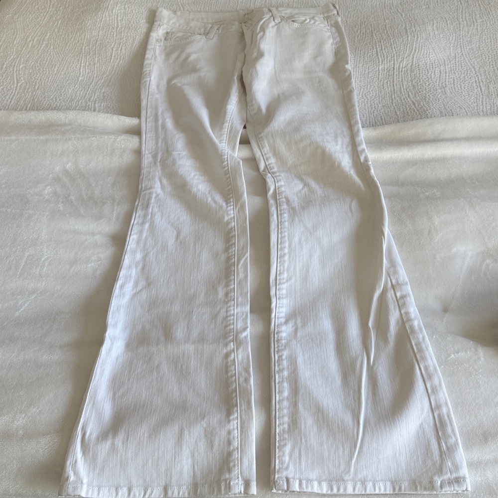 7 For All Mankind White Bootcut Jeans
